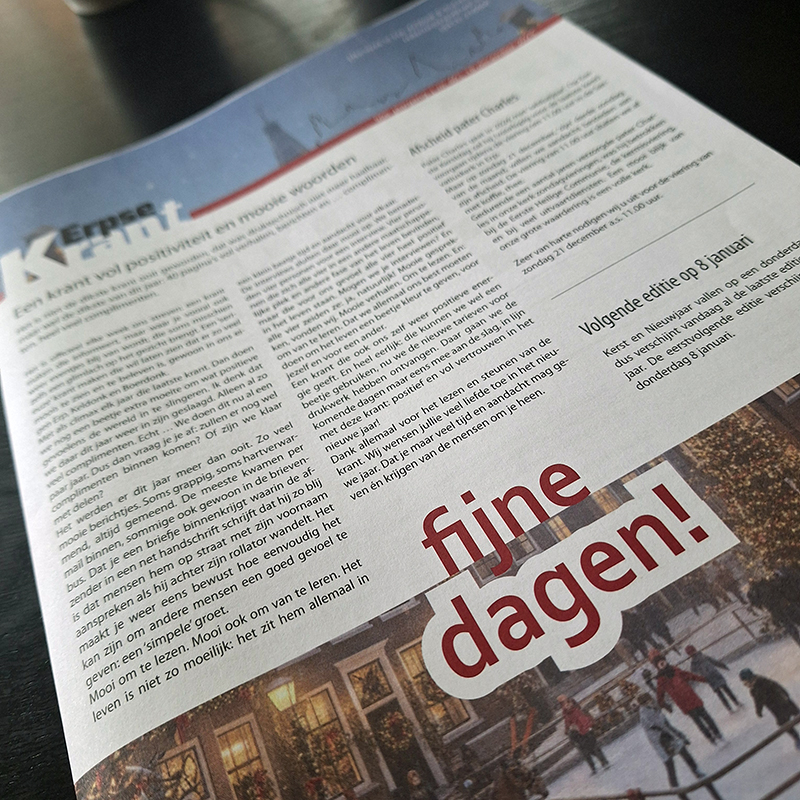 Misschien toch weer opnieuw de mooiste krant ooit